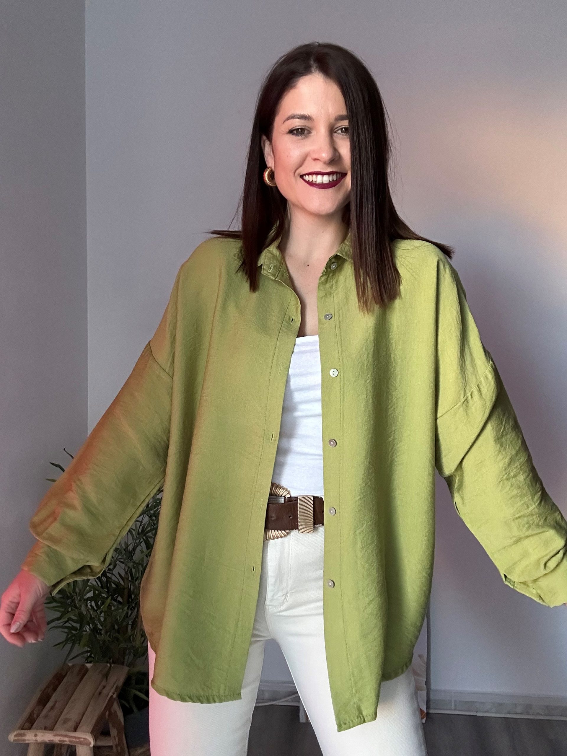 Camisa básica verde 1