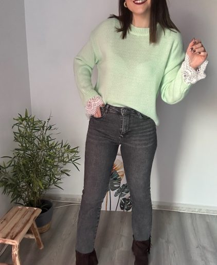 Vaquero negro desgastado flare inspiración