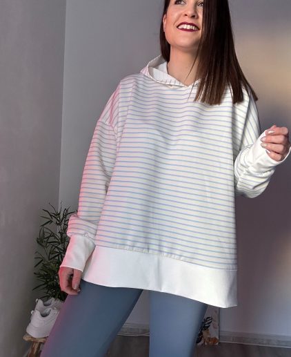 Sudadera rayas azules