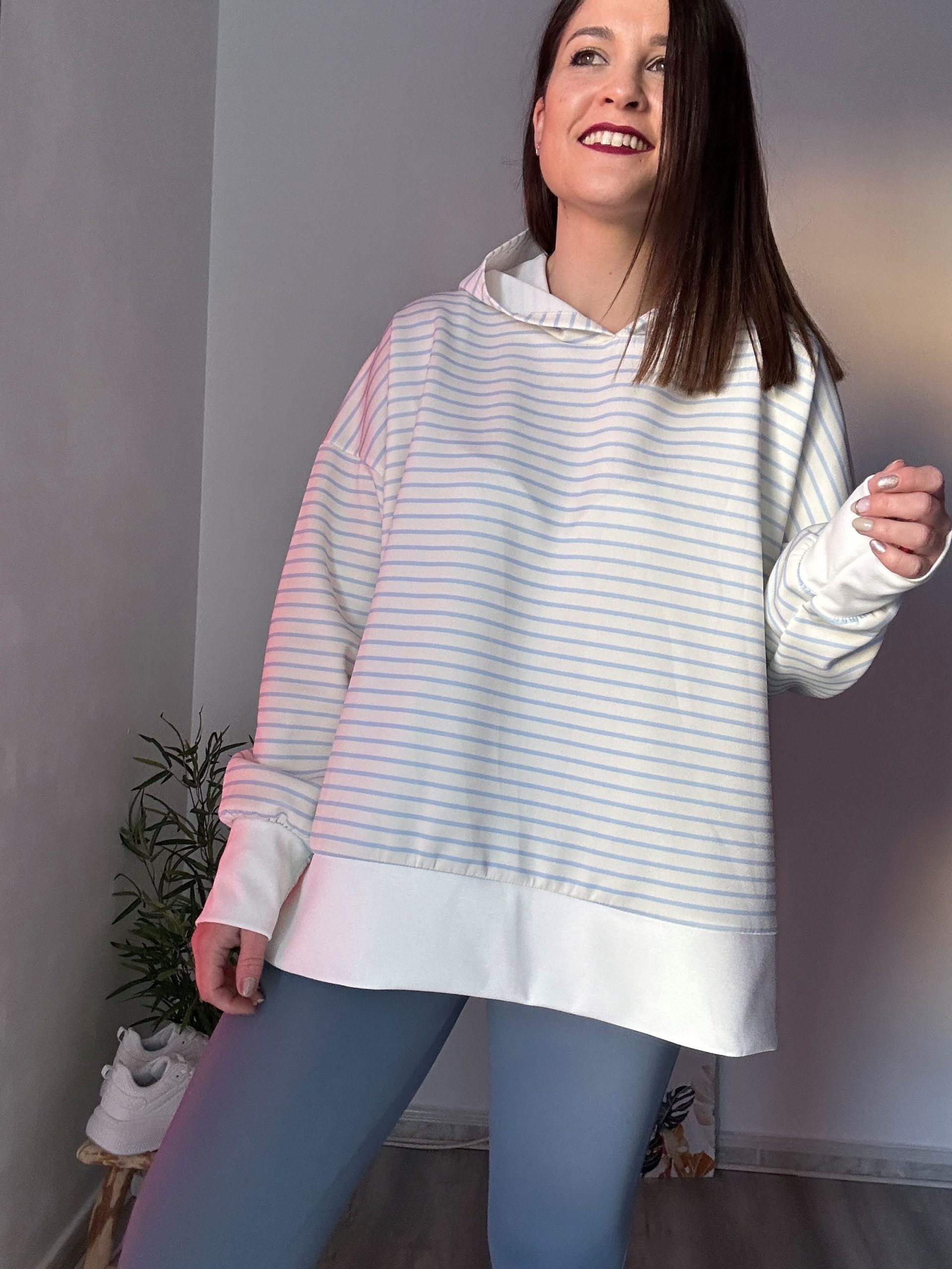 sudadera a rayas capucha 1