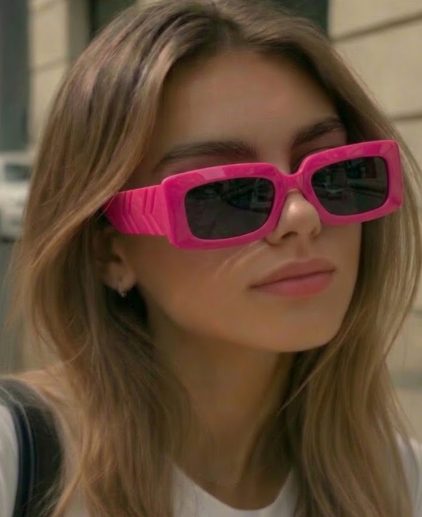 Gafas de sol rectangulares fucsia