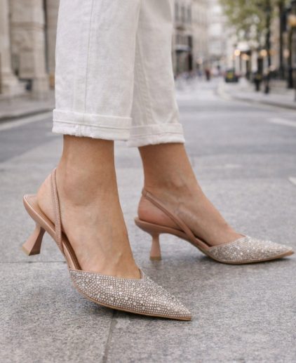 Zapato destaconado perlado