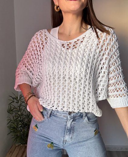 Suéter calado blanco