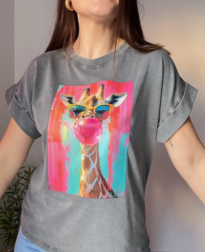 Camiseta divertida jirafa