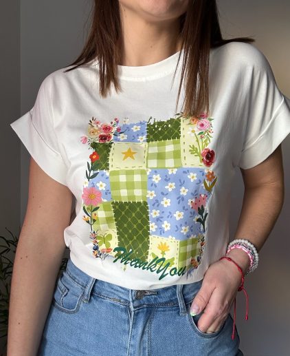 Camiseta divertida flores