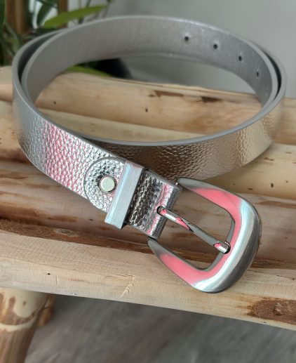 Cinturón plateado