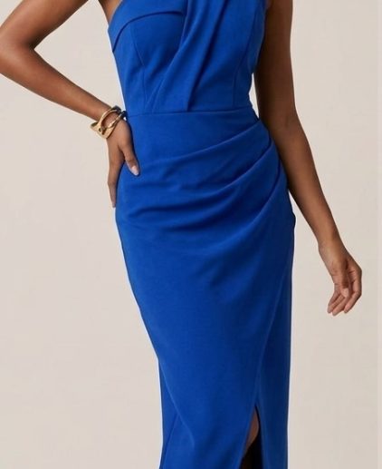 Vestido asimétrico azul
