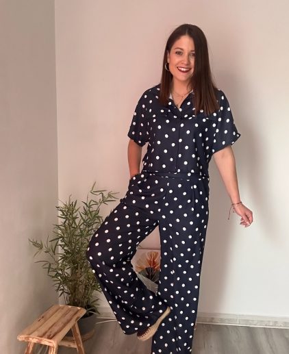 Conjunto lunares azul marino