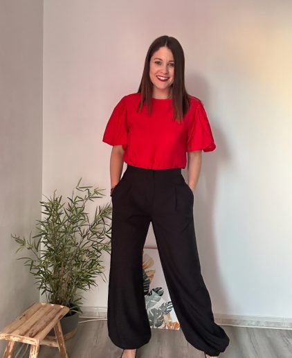 Pantalón pinzas globo