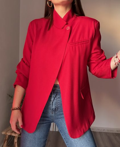 Blazer cruzada roja