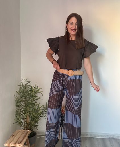 Pantalón étnico azul