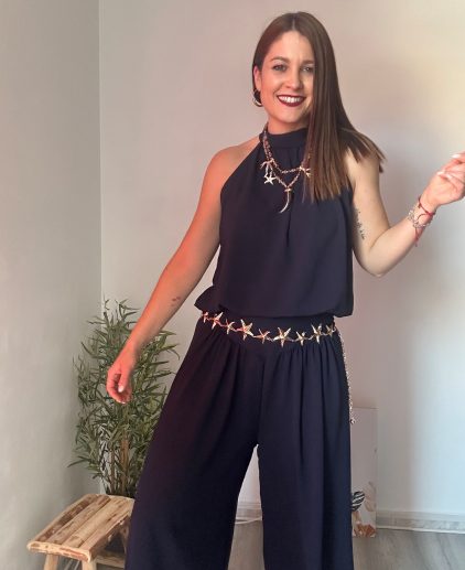 Conjunto halter azul marino