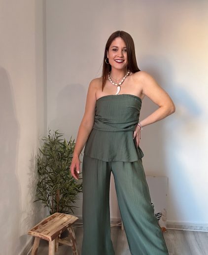 Conjunto verde bambula