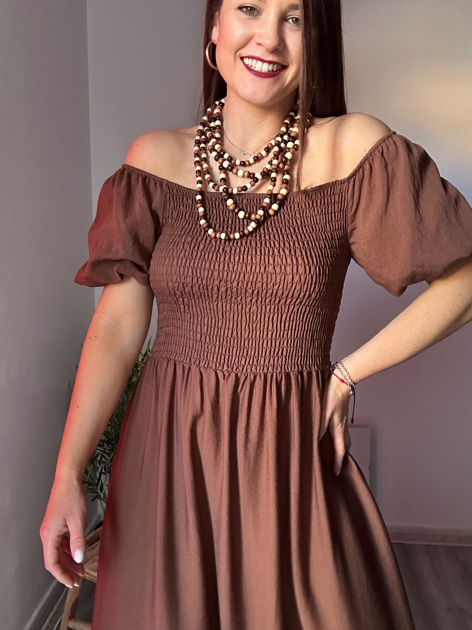 vestido marrón 1