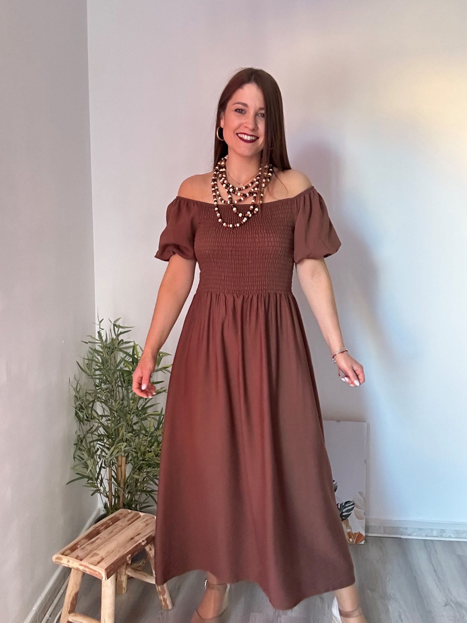 vestido marrón 3