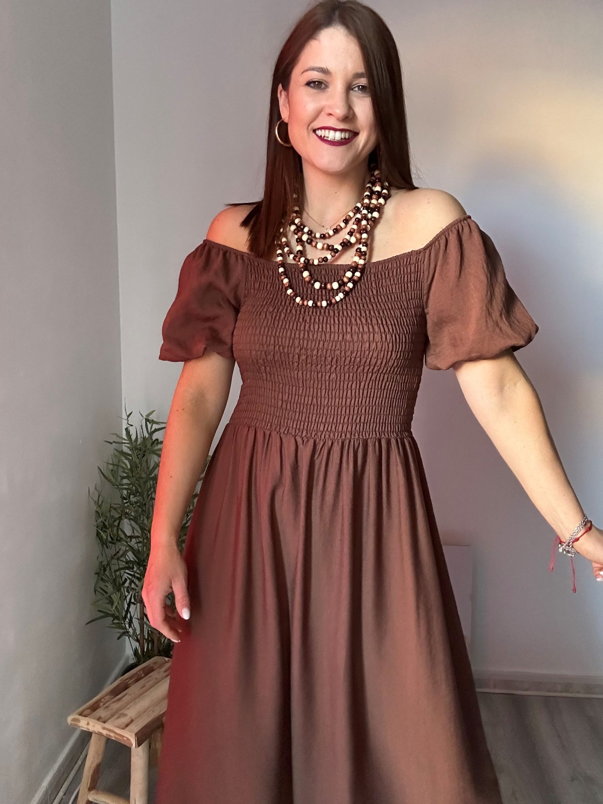 vestido marrón 6