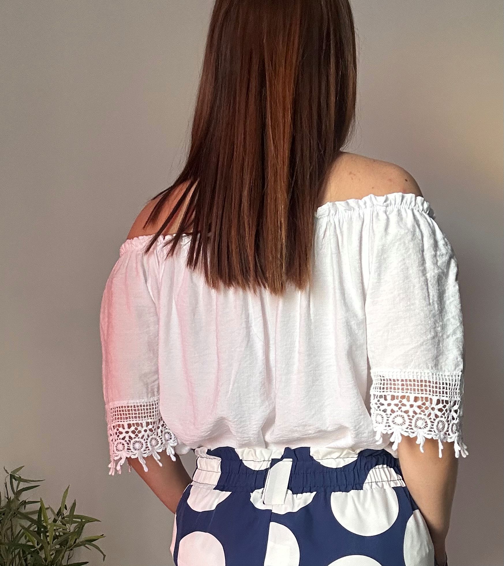 Blusa bardot blanca 2