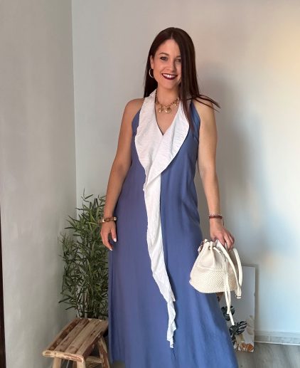 Vestido halter azul