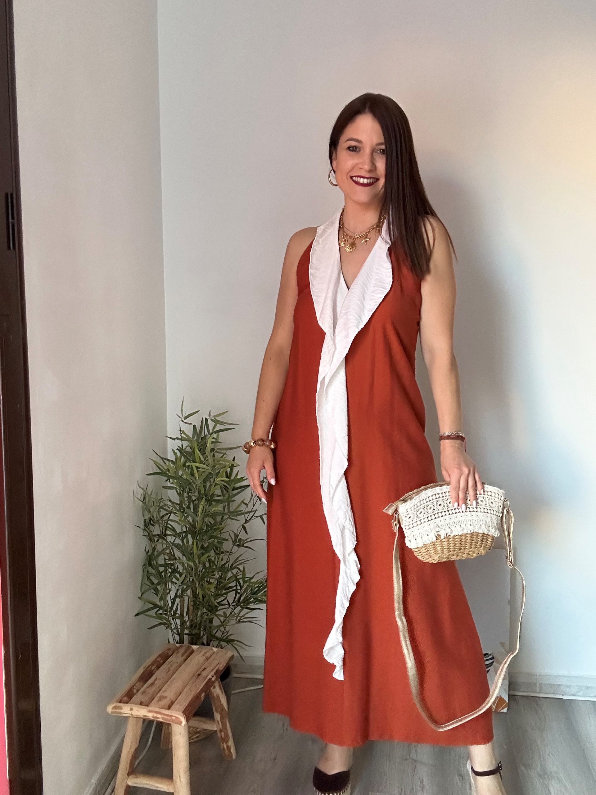 vestido teja volante 1